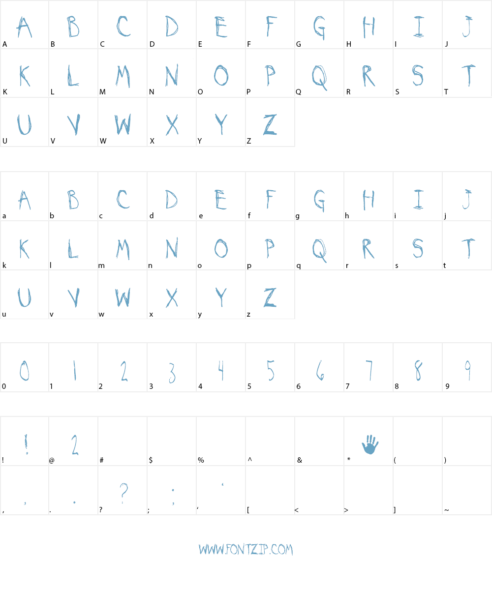 My Imaginary Friend Font Character